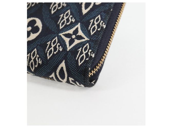LOUIS VUITTON Portafoglio Zippy Monogram Jaguar Blu M80212 LV Auth 138933M - vista 9
