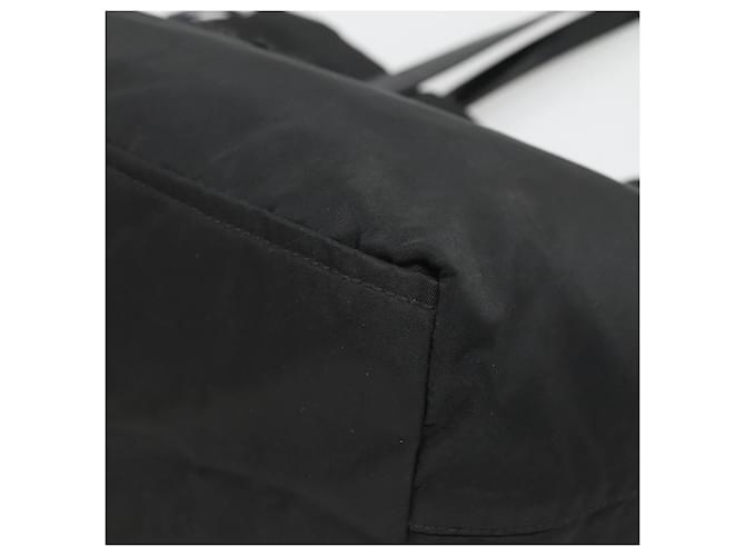 Borsa Tote Prada in nylon nero e argento Auth hk2905 - vista 10