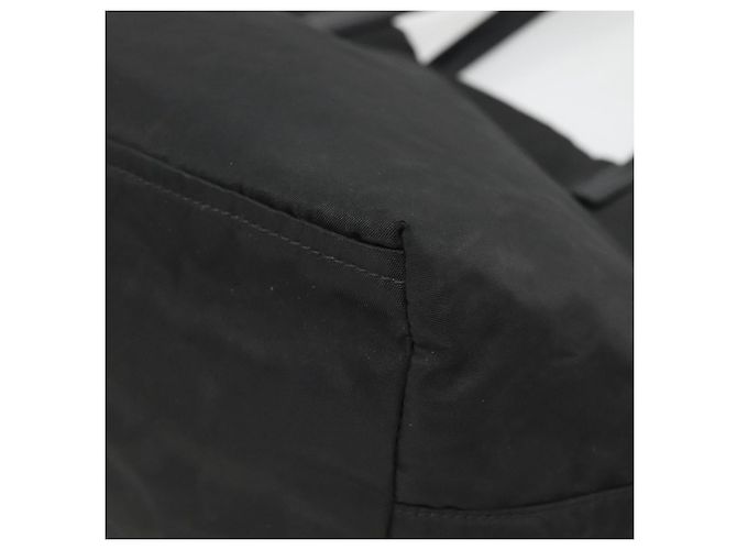 Borsa Tote Prada in nylon nero e argento Auth hk2905 - vista 12