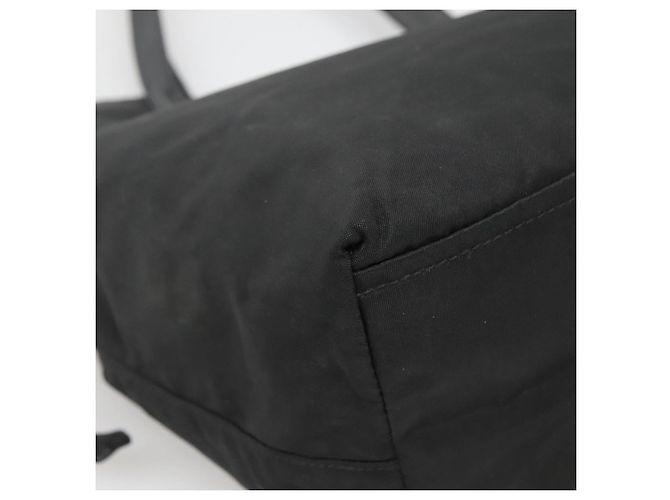 Borsa Tote Prada in nylon nero e argento Auth hk2905 - vista 13