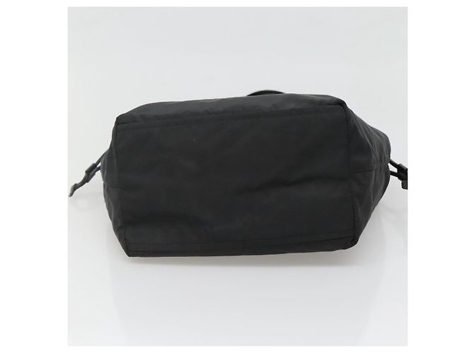 Borsa Tote Prada in nylon nero e argento Auth hk2905 - vista 9