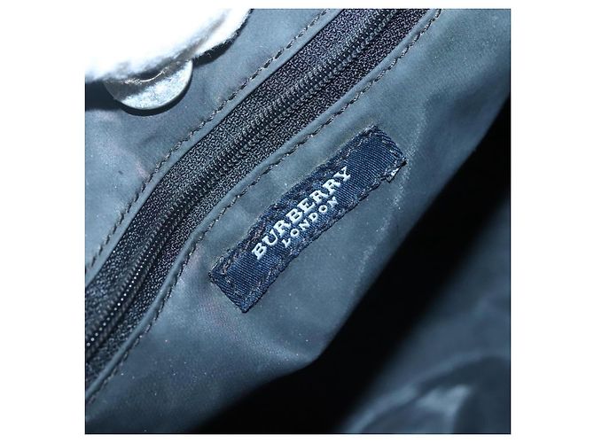 Borsa a mano Burberry Nova Check in nylon e pelle beige argento autentica bs28988 - vista 14