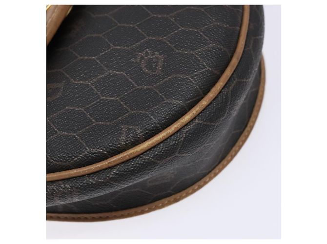 Christian Dior Borsa a spalla in tela a nido d'ape PVC nera e dorata Auth BA4962 Nero D'oro - vista 11