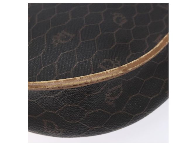 Christian Dior Borsa a spalla in tela a nido d'ape PVC nera e dorata Auth BA4962 Nero D'oro - vista 12