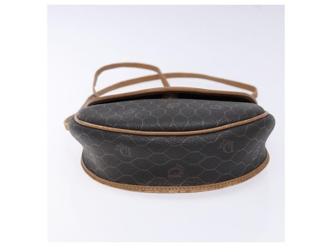 Christian Dior Borsa a spalla in tela a nido d'ape PVC nera e dorata Auth BA4962 Nero D'oro - vista 9
