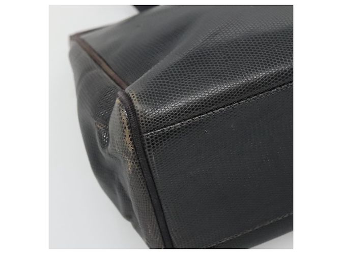 Borsa Tote Vala in pelle nera e oro Auth 139754 di Salvatore Ferragamo Nero D'oro - vista 11