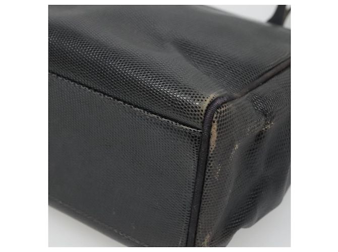 Borsa Tote Vala in pelle nera e oro Auth 139754 di Salvatore Ferragamo Nero D'oro - vista 12