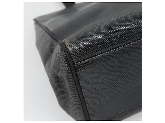 Borsa Tote Vala in pelle nera e oro Auth 139754 di Salvatore Ferragamo Nero D'oro - vista 13