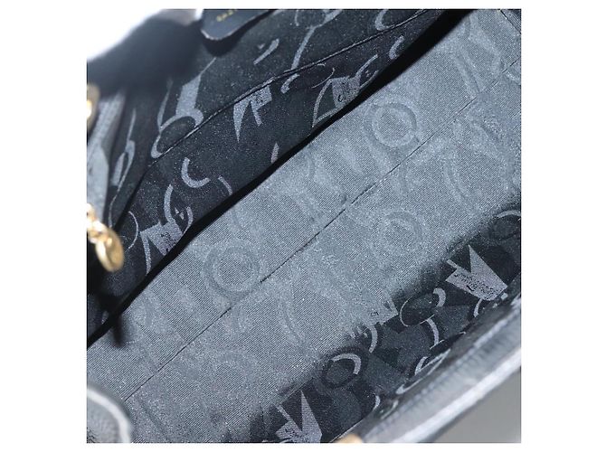 Borsa Tote Vala in pelle nera e oro Auth 139754 di Salvatore Ferragamo Nero D'oro - vista 17