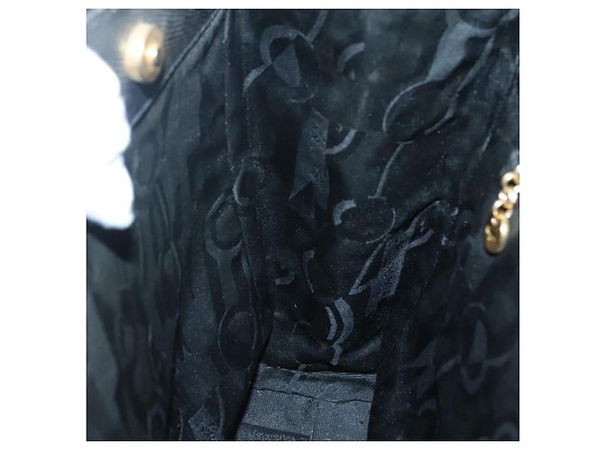 Borsa Tote Vala in pelle nera e oro Auth 139754 di Salvatore Ferragamo Nero D'oro - vista 19