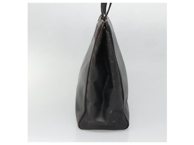Borsa Tote Vala in pelle nera e oro Auth 139754 di Salvatore Ferragamo Nero D'oro - vista 5