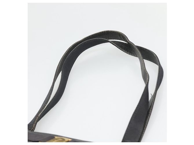Borsa Tote Vala in pelle nera e oro Auth 139754 di Salvatore Ferragamo Nero D'oro - vista 8