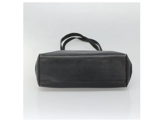 Borsa Tote Vala in pelle nera e oro Auth 139754 di Salvatore Ferragamo Nero D'oro - vista 9