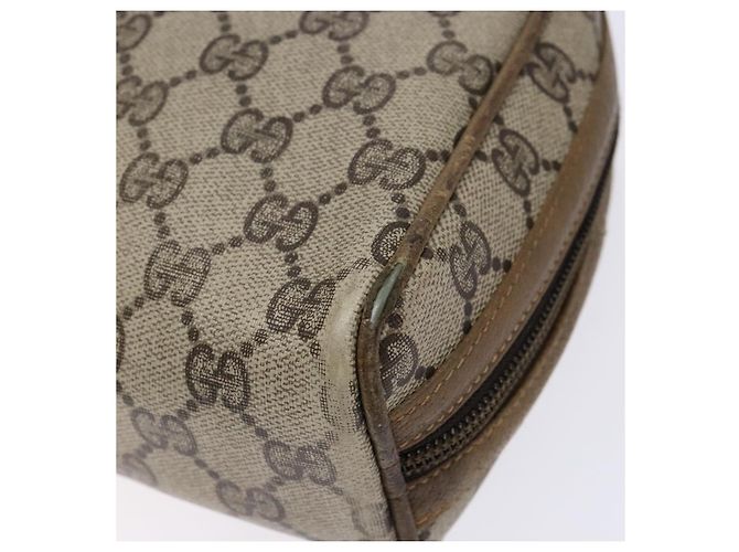 GUCCI GG Supreme Clutch Bag PVC Beige Auth ep10390 - vista 10