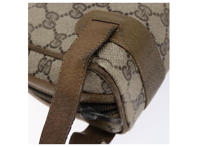 GUCCI GG Supreme Clutch Bag PVC Beige Auth ep10390 - vista 11