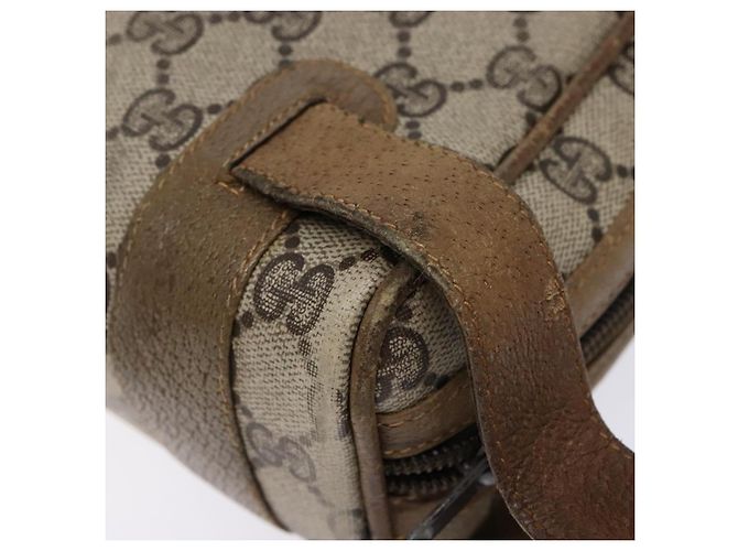 GUCCI GG Supreme Clutch Bag PVC Beige Auth ep10390 - vista 12