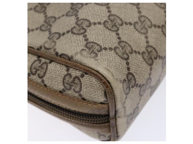 GUCCI GG Supreme Clutch Bag PVC Beige Auth ep10390 - vista 13