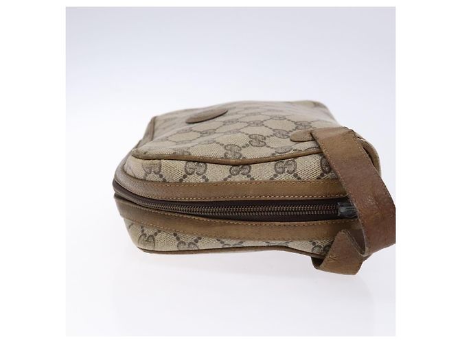 GUCCI GG Supreme Clutch Bag PVC Beige Auth ep10390 - vista 5