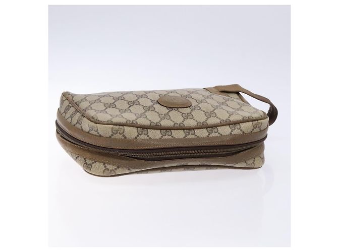 GUCCI GG Supreme Clutch Bag PVC Beige Auth ep10390 - vista 6