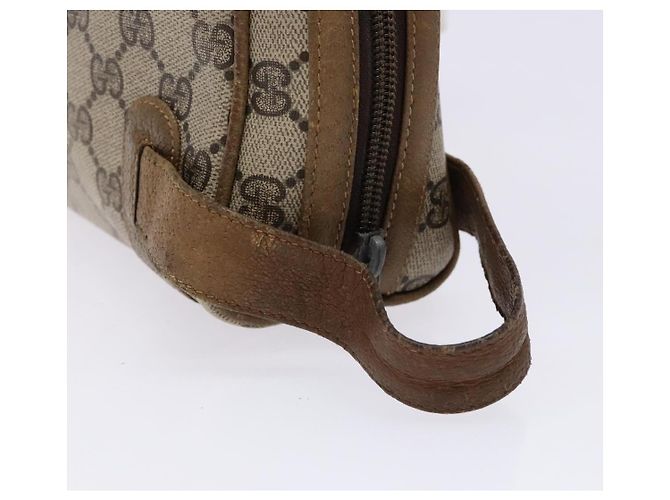 GUCCI GG Supreme Clutch Bag PVC Beige Auth ep10390 - vista 7