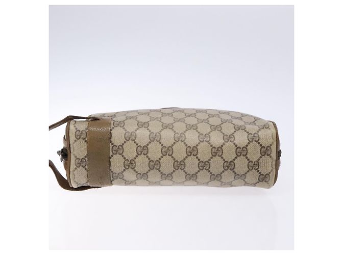 GUCCI GG Supreme Clutch Bag PVC Beige Auth ep10390 - vista 9