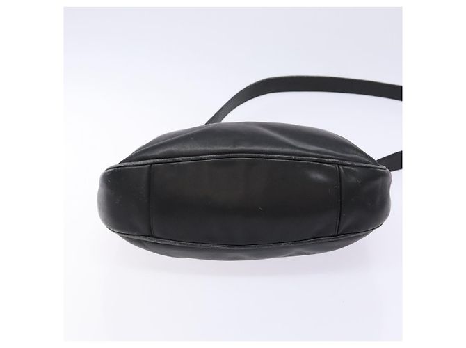 Bolso de mano de cuero GUCCI Bamboo 2way Negro Oro 001 1781 1638 Auth bs28653 Dorado - vista 12