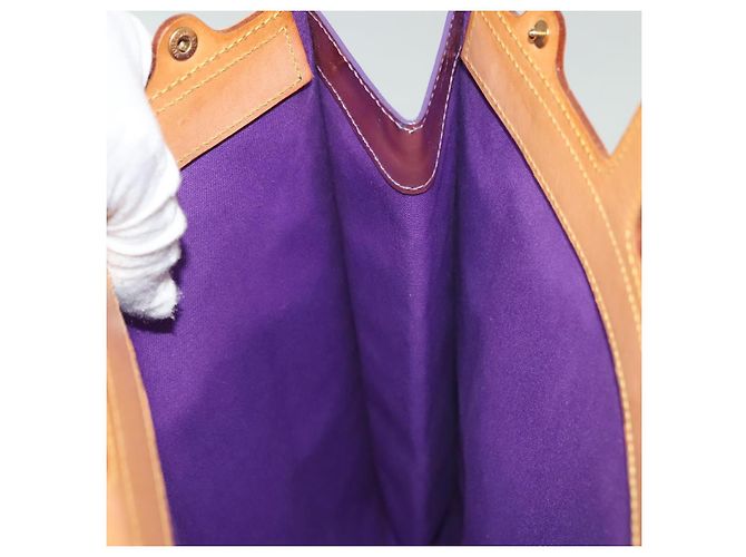 LOUIS VUITTON Borsa Tote Stanton Monogram Vernis Viola Viole M91079 Auth BA4977 Porpora - vista 17