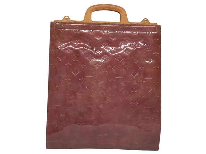 LOUIS VUITTON Borsa Tote Stanton Monogram Vernis Viola Viole M91079 Auth BA4977 Porpora - vista 3