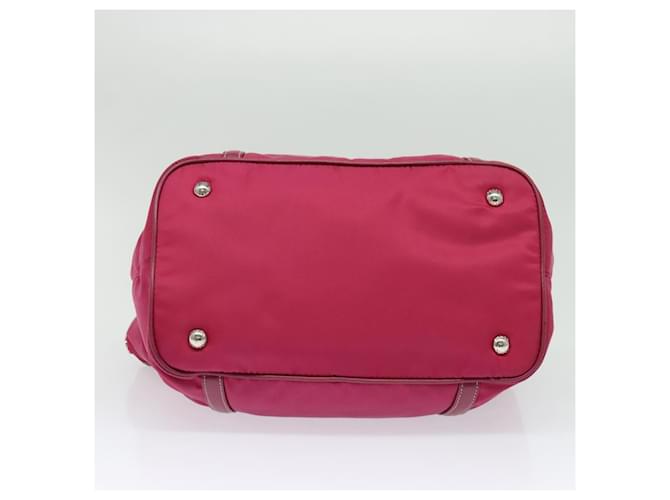 Borsa Tote PRADA Nylon 2way Rosa Argento Auth ki5875 - vista 11