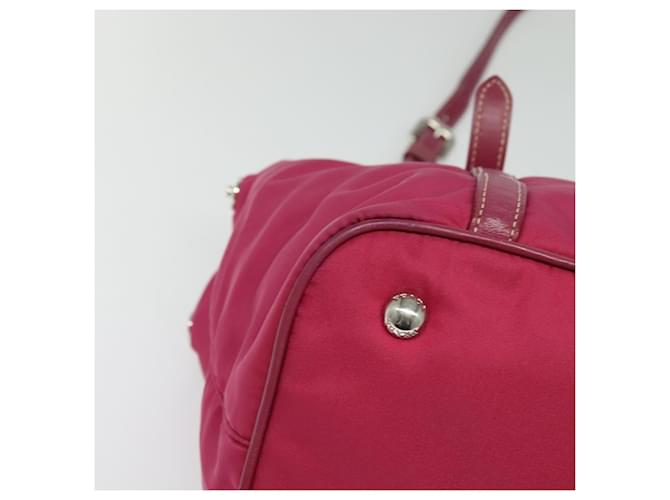 Borsa Tote PRADA Nylon 2way Rosa Argento Auth ki5875 - vista 12