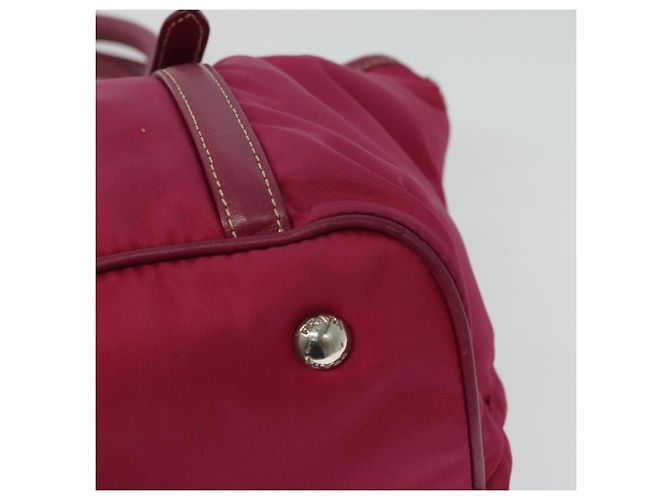 Borsa Tote PRADA Nylon 2way Rosa Argento Auth ki5875 - vista 15