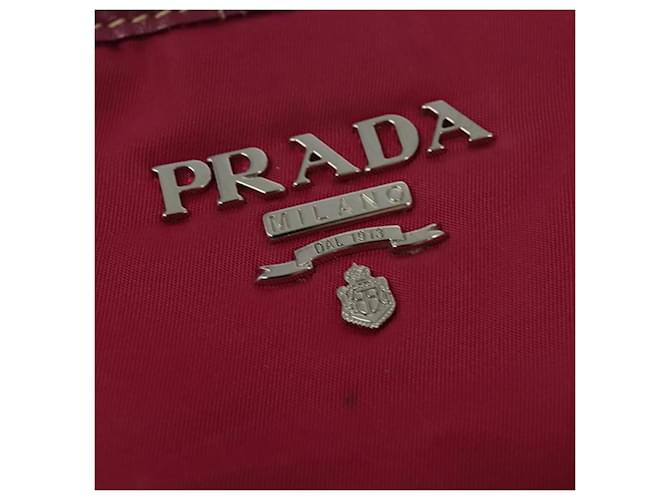 Borsa Tote PRADA Nylon 2way Rosa Argento Auth ki5875 - vista 16