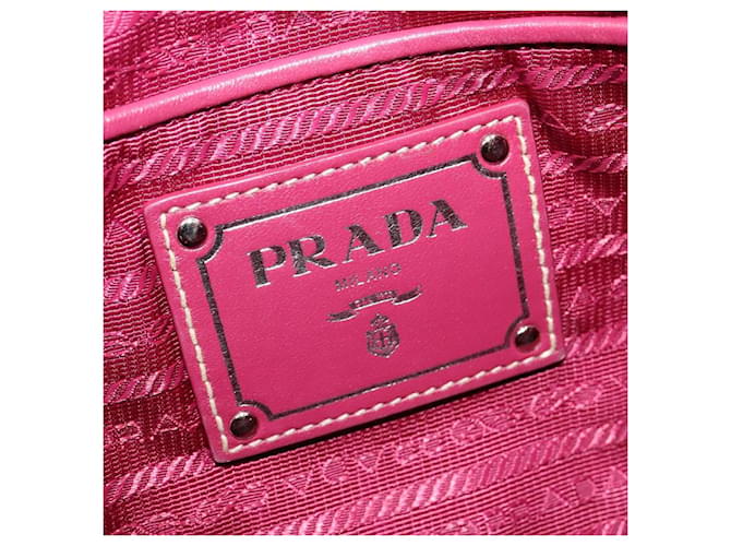 Borsa Tote PRADA Nylon 2way Rosa Argento Auth ki5875 - vista 17
