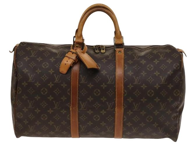 LOUIS VUITTON Borsa Boston Monogram Keepall 50 M41426 LV Auth 138405 Monogramma - vista 2