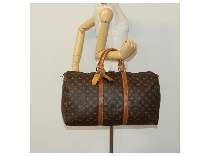 LOUIS VUITTON Borsa Boston Monogram Keepall 50 M41426 LV Auth 138405 Monogramma - vista 22