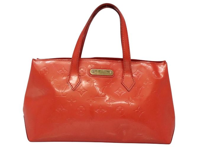 LOUIS VUITTON Monogram Vernis Wilshire PM Tasche Orange Sonnenuntergang M93644 Auth BA4975 - Ansicht 2