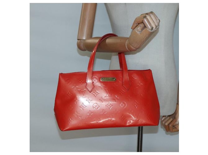 LOUIS VUITTON Monogram Vernis Wilshire PM Tasche Orange Sonnenuntergang M93644 Auth BA4975 - Ansicht 20