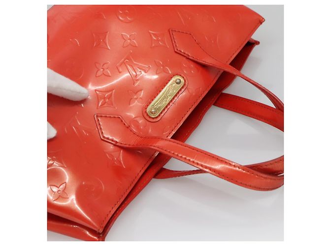 LOUIS VUITTON Monogram Vernis Wilshire PM Tasche Orange Sonnenuntergang M93644 Auth BA4975 - Ansicht 6