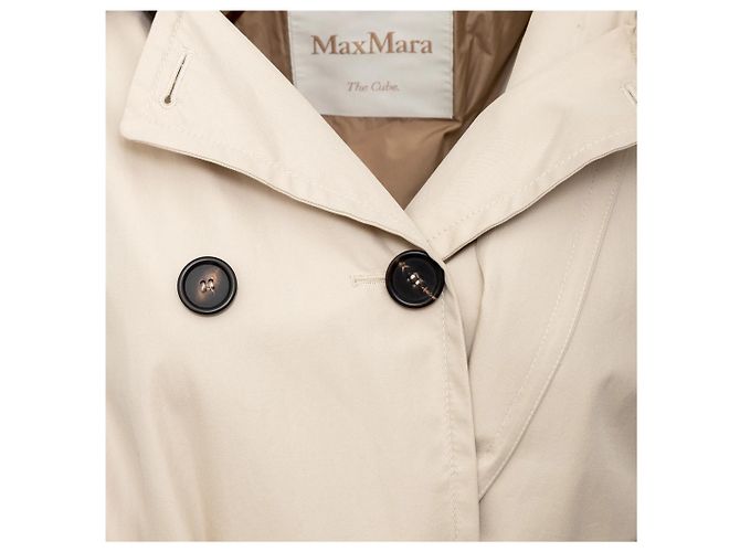 Abrigo Trench Max Mara The Cube de algodón beige - vista 7