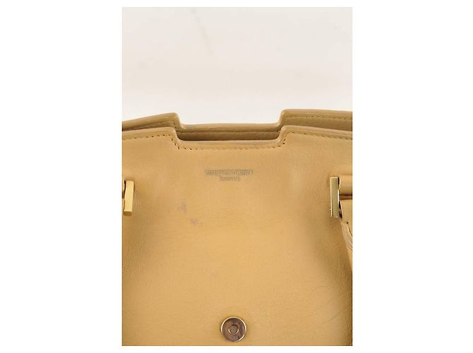 Saint Laurent Borsa tote in pelle beige - vista 6
