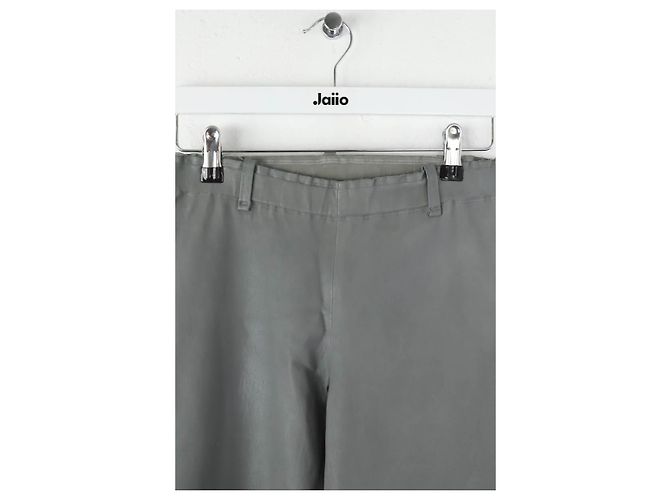 Stouls Leggings in pelle grigia Grigio - vista 2