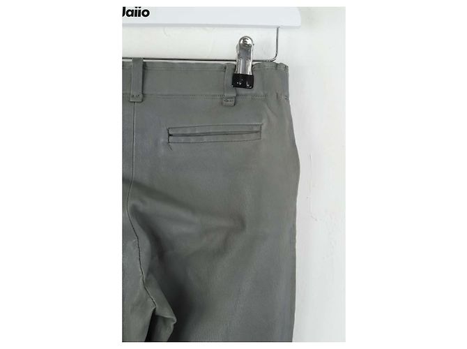 Stouls Leggings in pelle grigia Grigio - vista 3