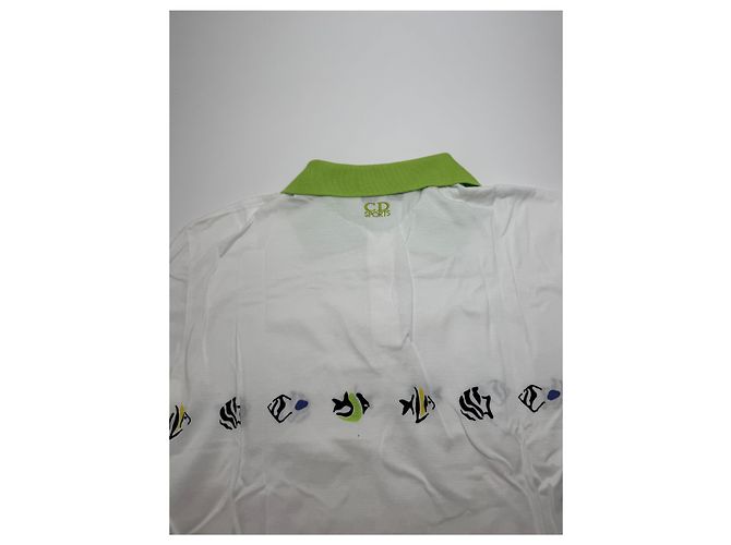 Polo Vintage Dior Bianco Verde M - vista 11