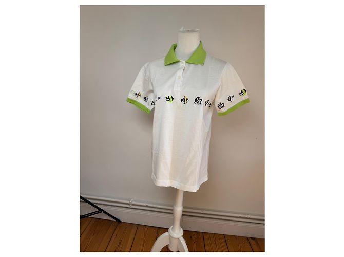 Polo Vintage Dior Bianco Verde M - vista 13