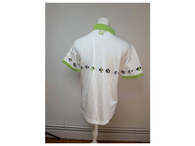 Polo Vintage Dior Bianco Verde M - vista 3