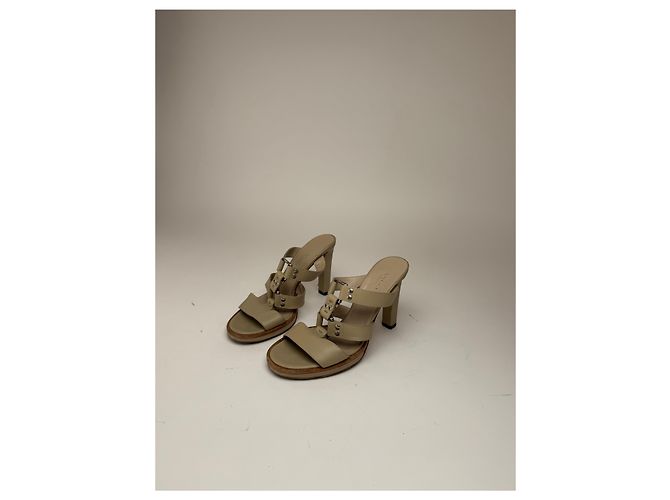 Vintage Gucci Lederpumps Beige 37 Grau - Ansicht 14