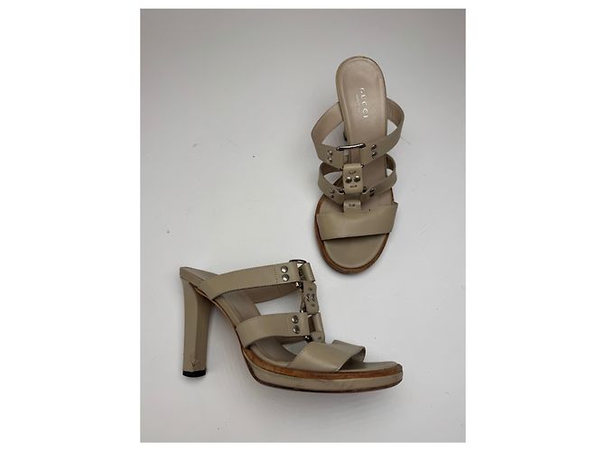 Vintage Gucci Lederpumps Beige 37 Grau - Ansicht 5