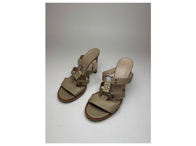 Vintage Gucci Lederpumps Beige 37 Grau - Ansicht 6