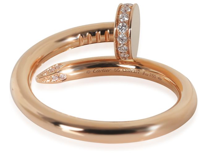 Anello Juste Un Clou in oro rosa e diamanti di Cartier - vista 2