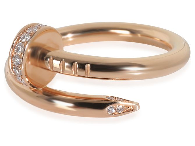 Anello Juste Un Clou in oro rosa e diamanti di Cartier - vista 3